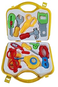 Amitasha Mechanic Suitcase Tools Set for Kids (Multicolour) - (Pack of 12 Tools)