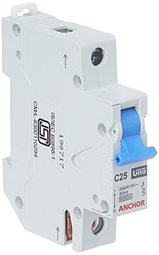 Anchor by Panasonic 99005 UNO (6kA) 25 Ampere C Curve Single Pole MCB