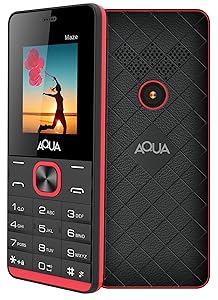 Aqua Maze (Dual Sim, 1000 Mah Battery,Black-Red) Rs.649
