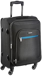 Aristocrat Nile Polyester 54 cms Black Soft Sided Carry-On (STNILW54BLK)