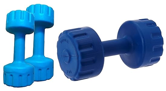 Aurion M1 Pvc Dumbell 1 KG x 2 (Blue)