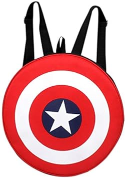 Auxter Red Polyester 20L Avengers Captain America Shield School Backpack