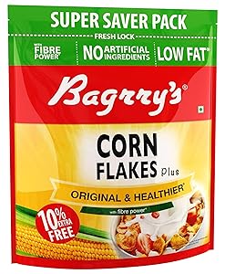 Bagrry's Corn Flakes, 800g (with Extra 80g) Rs.145 - Amazon