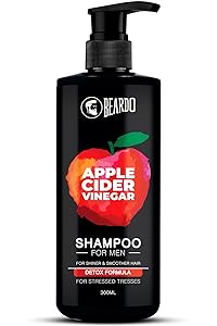 Beardo Dandruff Control Shampoo for Men with Apple Cider Vinegar, 300ml | Apple Cider Vinegar Shampoo For Men | For Long & Shiny Hair