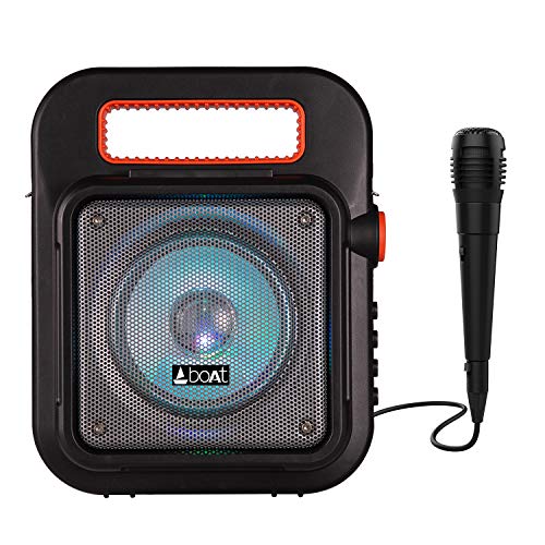 boAt PartyPal 20 Wireless Party Speaker, Party Sound (15W), BT 5.0/Aux/USB/Radio)