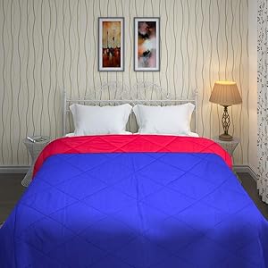 Bombay Dyeing Cynthia Solid Polyester Double Bed Reversible Comforter