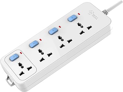 Bull 4 Socket,4 Switch,3 M Wire Extension Board (White) Rs.545 - Amazon