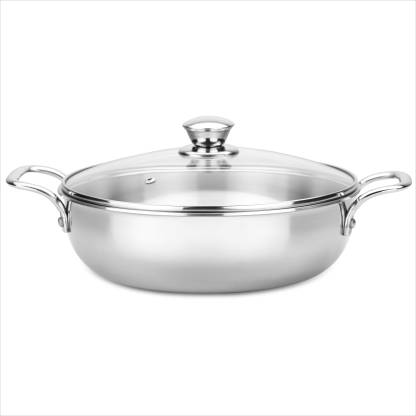 Butterfly Royale Tri-Ply Kadhai 24 cm with Lid  (Stainless Steel)
