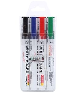 Camlin Kokuyo PB White Board Marker - Pack of 4 Assorted Color