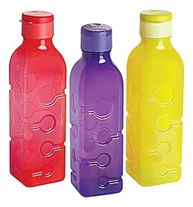 Cello Tango Polypropylene Bottle Set, 600ml, Set of 3, Assorted at Rs.111 - Amazon