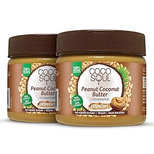 Coco Soul Peanut Coconut Butter-Crunchy, 2 x 250 g