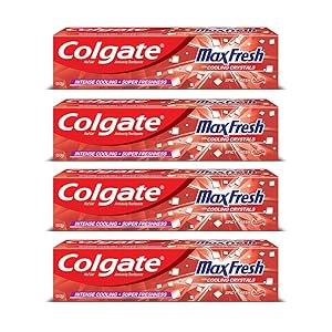 Colgate Maxfresh Spicy Fresh Red Gel Toothpaste, 150g (Pack of 4) Rs.276