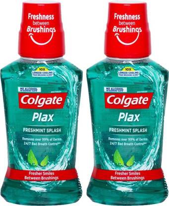 Colgate Plax (Pack of 2) - Freshmint  (500 ml)