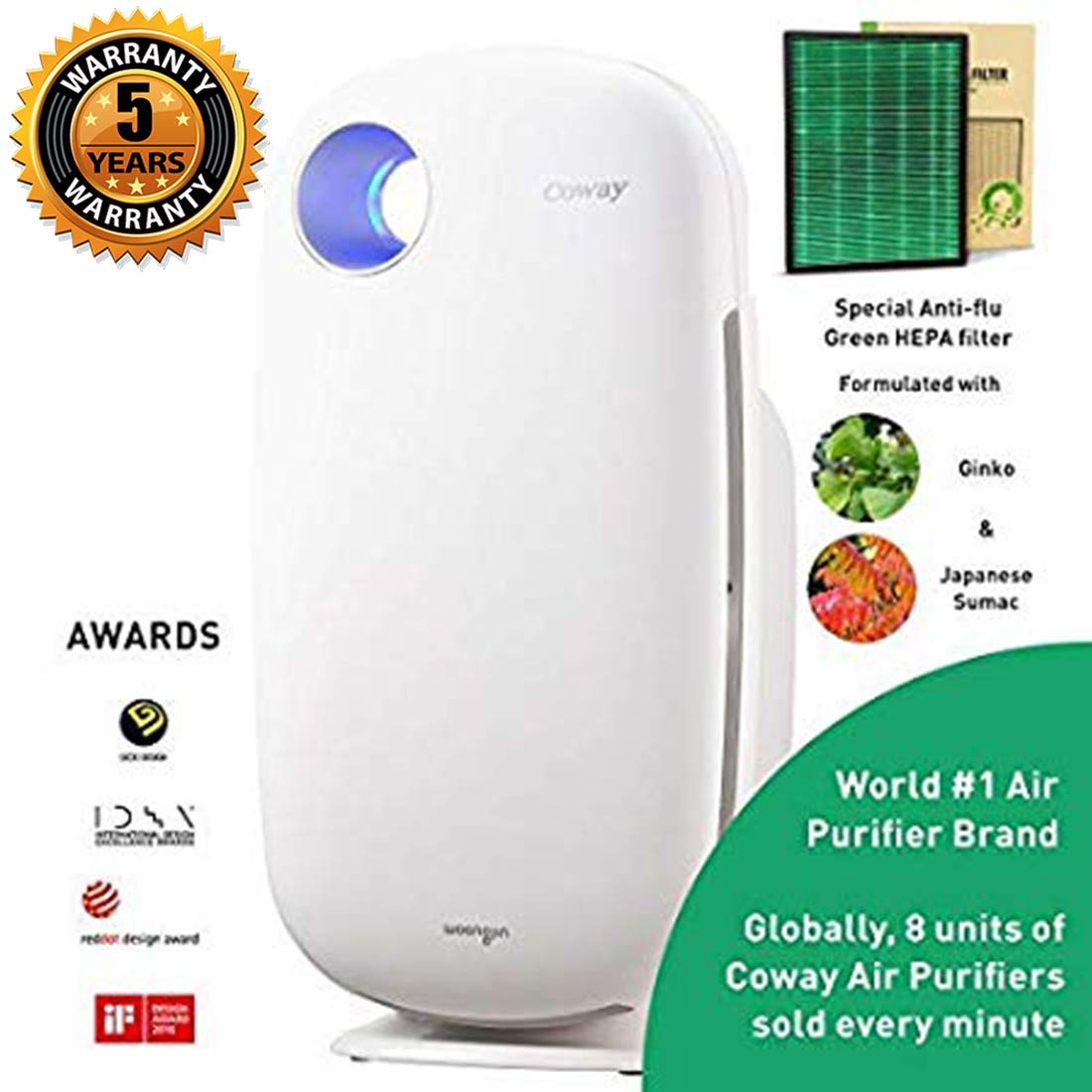 Coway Sleek AP-0509 Air Purifier