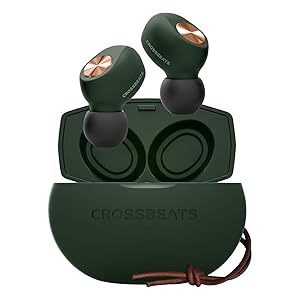 CROSSBEATS Pebble 2020 True Wireless in-Ear Earbuds Earphones Headphones Bluetooth 5.0 Microphone 3D Sound 20Hrs Playtime Auto Pairing Stereo Calls Deep Bass (Imperial Jade)