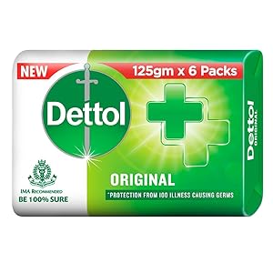 Dettol Original Soap - 125 g (Pack of 6) Rs.206 - Amazon