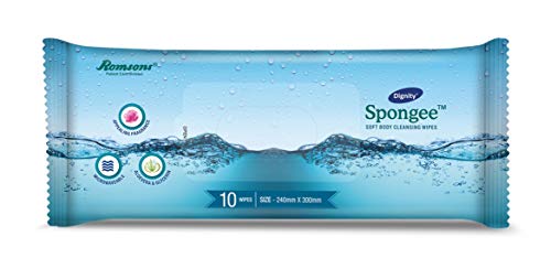 DIGNITY Adult's Spongee Wet Body Wipe (240 x 300 mm) - 10 Wipes