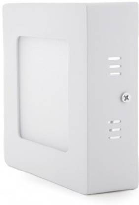 D'Mak 8 Watt Square Surface Led Panel Light (White,Pack Of 01) Flush Mount Ceiling Lamp