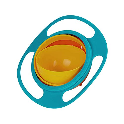 DN BROTHERS Gyro Bowl for Baby and Kids, 360 Degree Rotation Spill Proof Food Bowl, Multicolor, Pack of 1