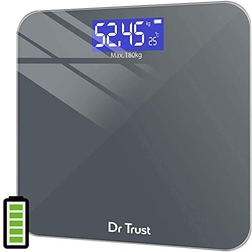 Dr Trust Electronic Platinum Rechargeable Digital Personal Weighing Scale for Human Body with Temperature Display