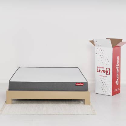 Duroflex LiveIn - Memory Foam 6 inch King High Resilience (HR) Foam Mattress