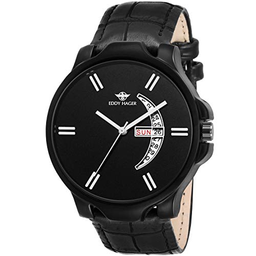 Eddy Hager Black Day and Date Men's Watch EH-146-B