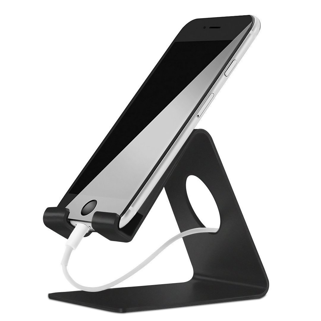 ELV 4mm Thickness Aluminum mobile Stand (3.5 - 8 inches) - Black at Rs.169 - Amazon