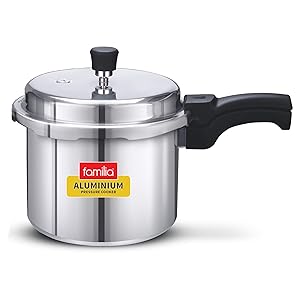 Familia FAL-3 Induction Base Aluminium Pressure Cooker With Outer Lid (3 Litre)