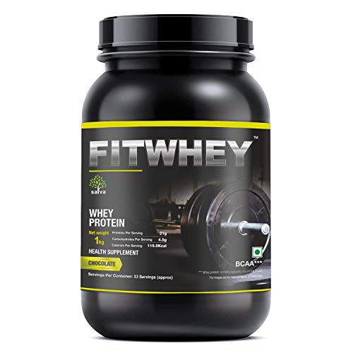 FITWHEY Satva Biotech's Whey Protein Powder Concentrate Protein Powder Supplement for Men and Women (Chocolate, 1 kg, 25-30 Serving)
