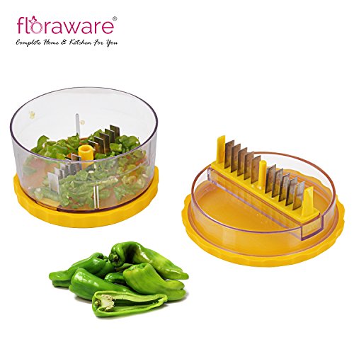 Floraware Garlic Onion Cutter Crusher Peeler (Yellow)