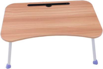 FurnCentral Engineered Wood Portable Laptop Table  (Finish Color - Walnut)