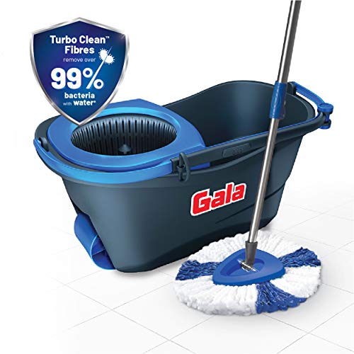Gala Turbo Spin Mop that removes over 99% bacteria,  with Easy wheels, Triangular head