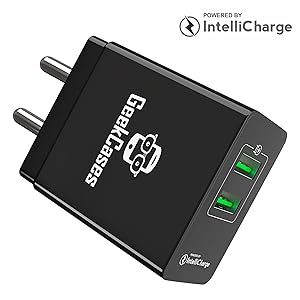 GeekCases Dual USB Ports 5V 2.4A Smart Wall Charger Adapter (Black) Rs.299 - Amazon
