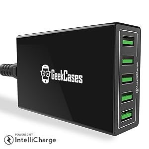 GeekCases Power hub Non-QC GC-IN5U-BLACK 5 Ports 8A/40 Watts Charging Station Rs.899