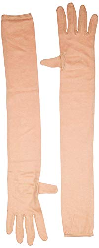 Generic nawani 1 Pair Cotton Full Hand Gloves Sun Protection Gloves for Women Skin Colour
