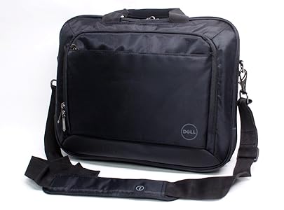 Genuine Dell T43DV 14"Inch Black Nylon Business Work Office Laptop Notebook Carry-Case Bag Tote Messenger Bag with Shoulder Strap Fits up to 14" Screens or Smaller