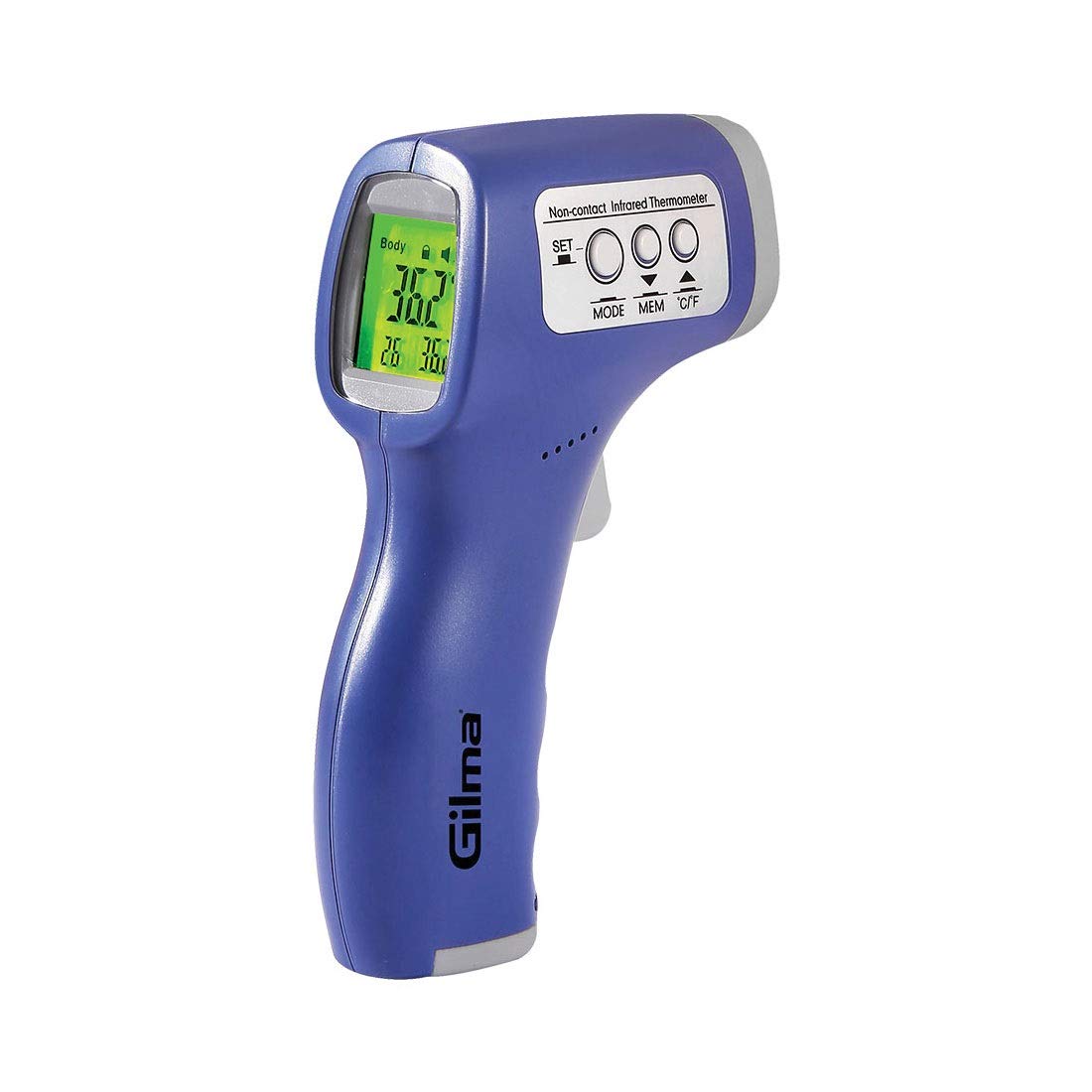 GILMA Infrared Thermometer Non-Contact Digital Temperature Gun with LCD Display for Infants Babys and Adults - 1 Unit (MADE IN INDIA)