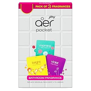 Godrej aer Pocket - Bathroom Fragrances - 3x10 g Pack Rs.129 - Amazon