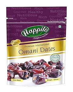 Happilo Premium International Omani Dates, 250g (Pack of 5) Rs.569 - Amazon