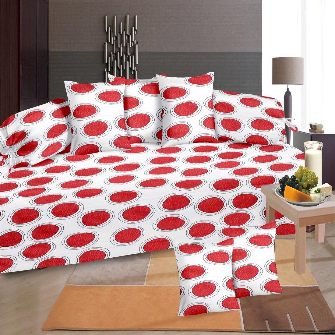 Home Elite 8 Piece 104 TC Cotton Diwan Set - Multicolour Rs. 499 - Amazon