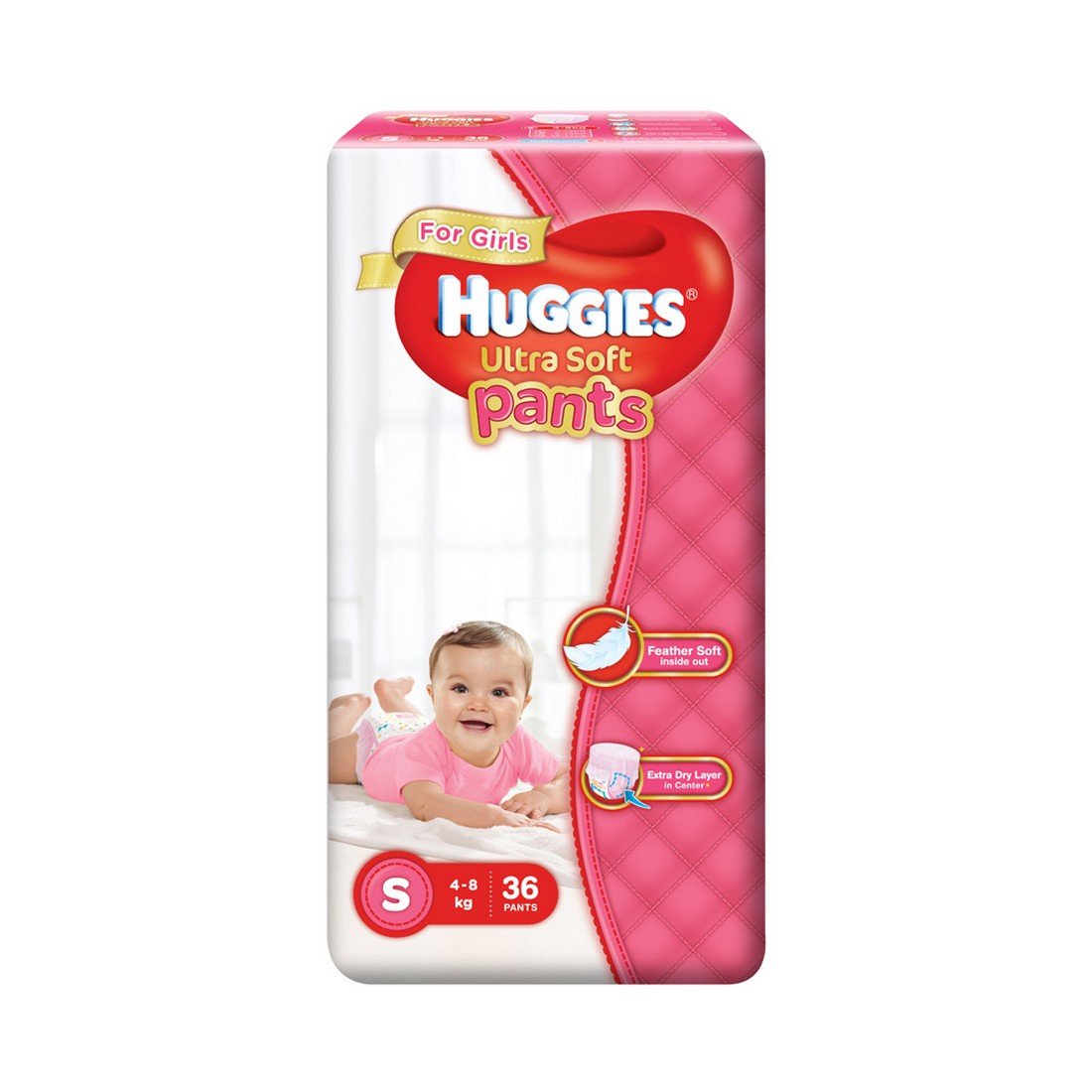 Huggies Ultra Soft Pants Diapers for Boys, Small (Pack of 36) Rs.329 - Amazon