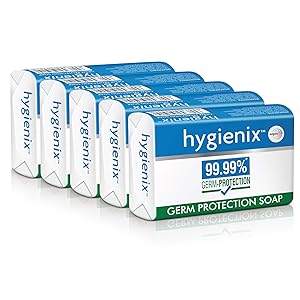 Hygienix Germ Protection Soap by Wipro, 125g(Buy 4 Get 1 Free)