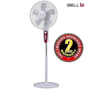 iBELL GALEP10 Copper 5 Leaf High Speed, 406 mm Pedestal Fan with Timer Function
