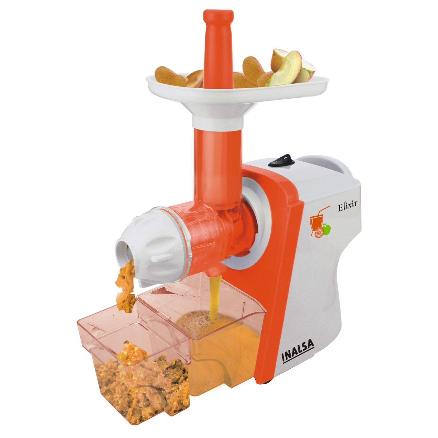 Inalsa Elixir 200-Watt Slow Juicer (White and Orange) Rs.4695
