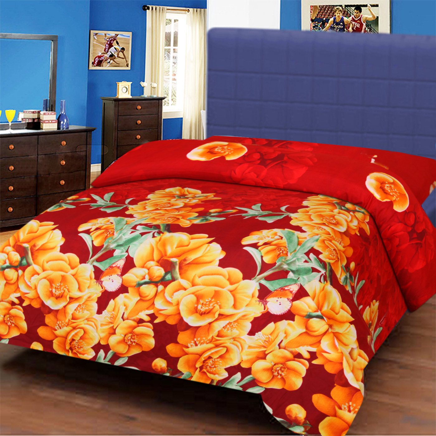 IWS 3D Printed  Bedsheet price start From Rs.110 - Amazon