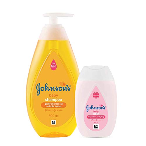 Johnson's Baby No More Tears Shampoo, 500ml with Free Baby Lotion, 100ml