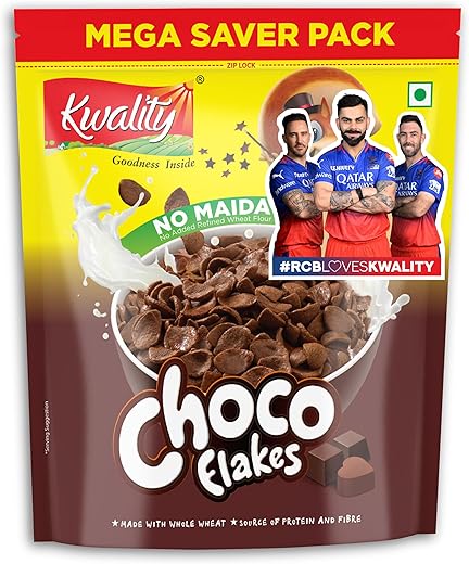 Kwality Choco Flakes 1kg | Made with Whole Wheat, No Maida Chocos