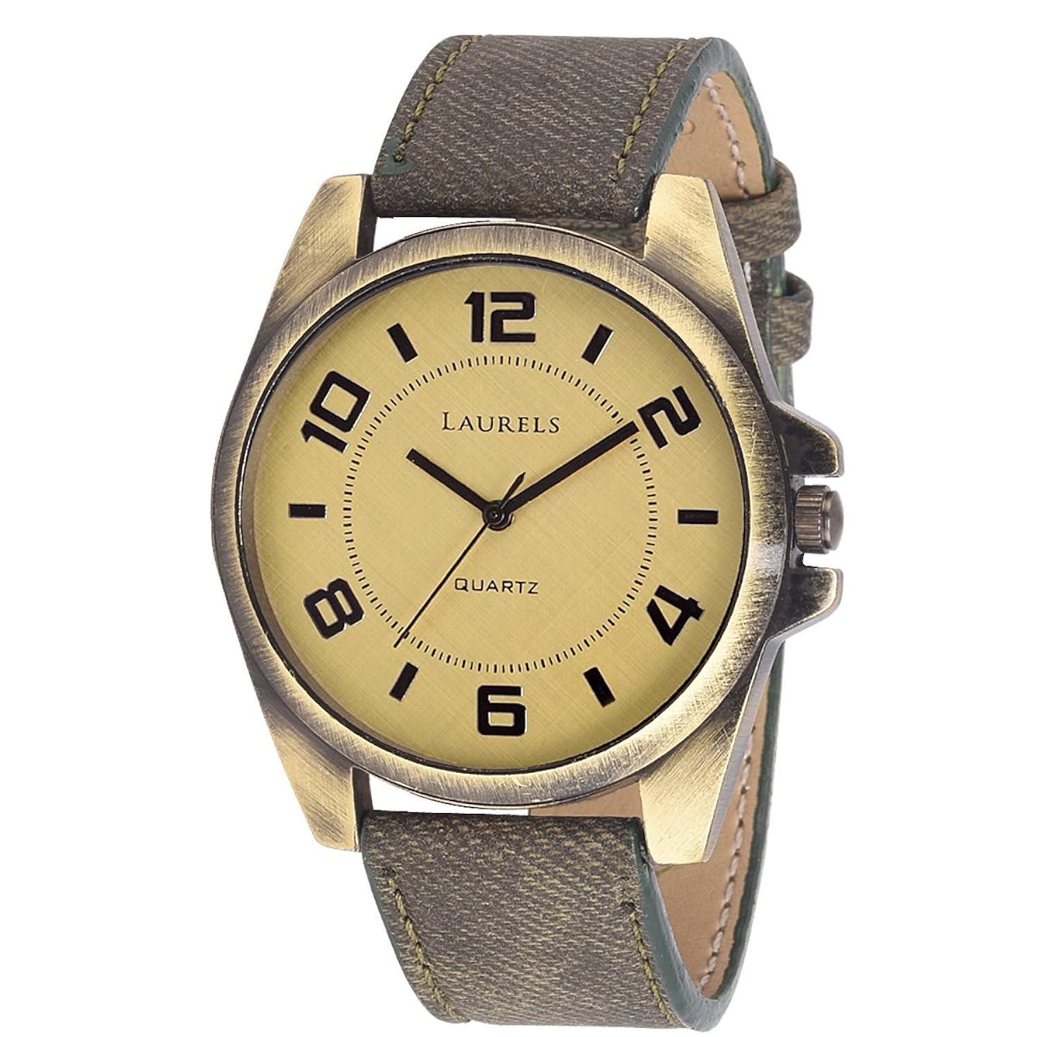 Laurels Roadster Brass Dial Analog Wrist Watch - For Men Rs.148 - Amazon