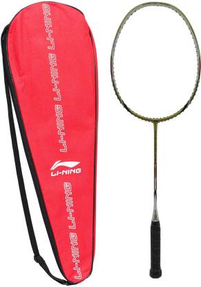 Li-Ning NP 818 Gold, White Unstrung Badminton Racquet  (Pack of: 1, 84 g)