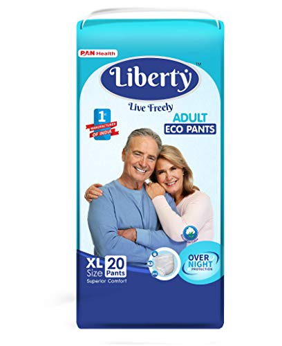Liberty Eco Adult Diaper Pants Unisex, X-Large 20 Pcs, Waist Size (96-165 cms | 38-65 Inches)